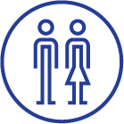 restrooms